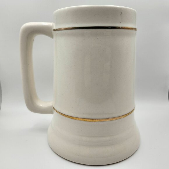 Vtg Hawaii Ceramic Stein Mug Rainbow Islands Map Design 32oz Hibiscus Pineapple - Picture 4 of 9